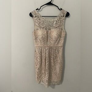 Jenny Yoo Lace Mini Dress‎ - Cream Size 4
